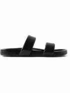 SAINT LAURENT - Nichols Leather Slides - Black