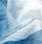 Blue Blue Japan - Dégradé Indigo-Dyed Cotton and Linen-Blend Scarf - Indigo