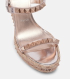 Christian Louboutin Pyraclou 100 leather espadrille sandals