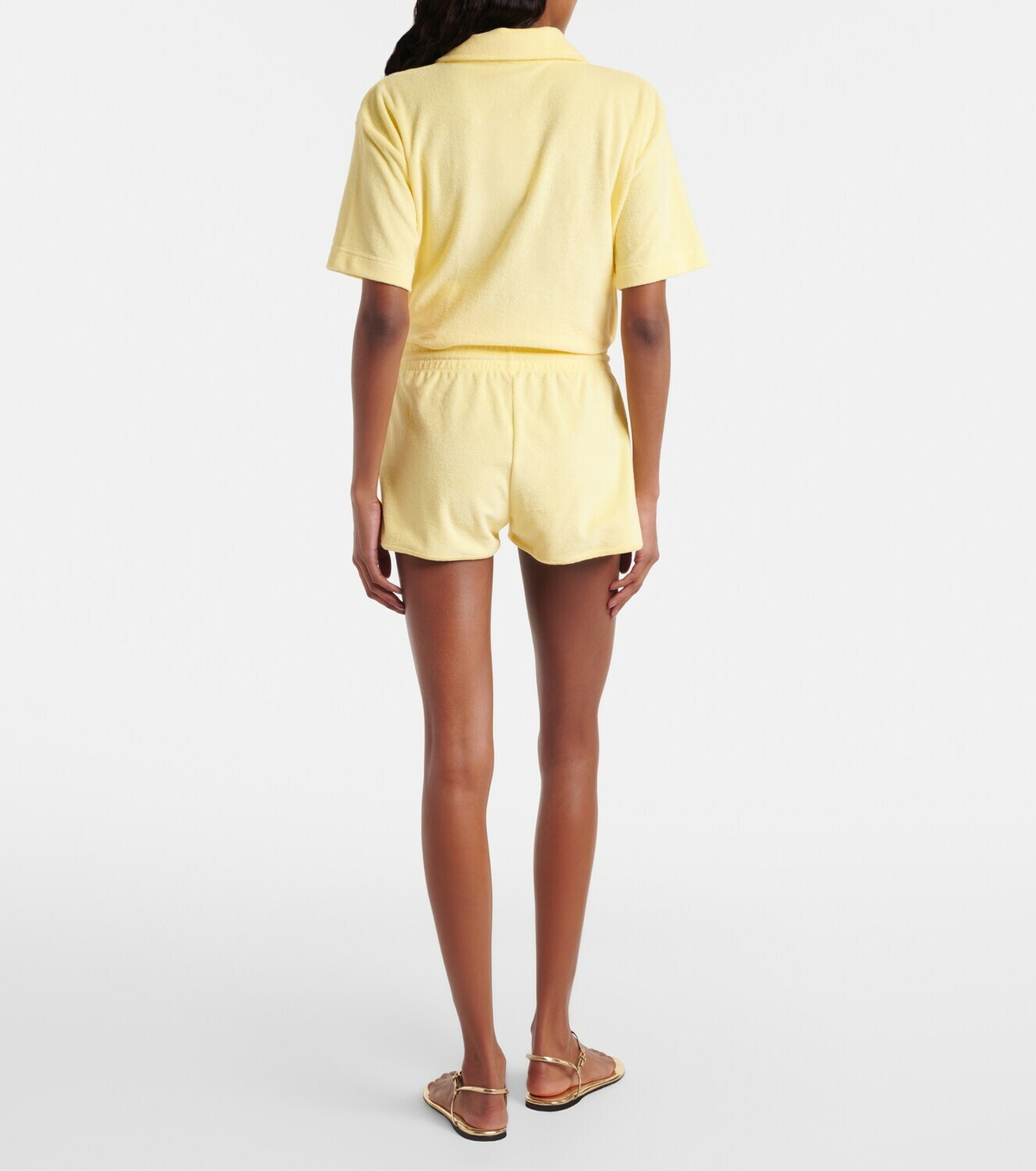 Hunza G Logo cotton terry shorts