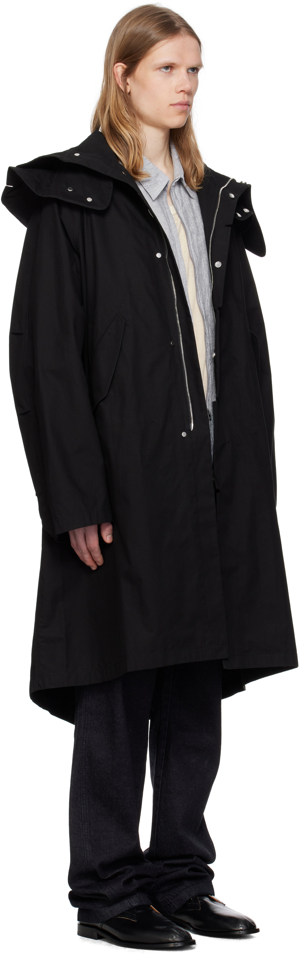 POST ARCHIVE FACTION (PAF) Black 8.0 Center Rain Coat