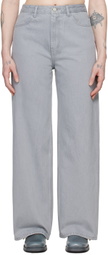 AMOMENTO Gray Bootcut Jeans