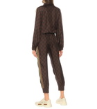 Gucci - GG Supreme silk-twill sweatpants