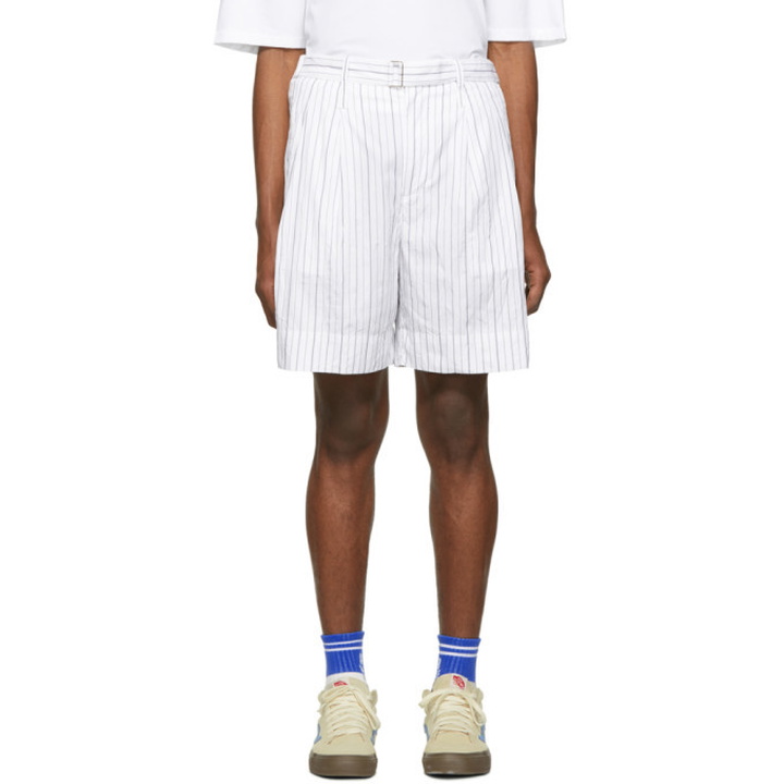 Photo: 3.1 Phillip Lim White Striped Relaxed Shorts