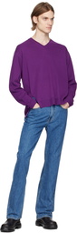 Wooyoungmi Purple V-Neck Sweater