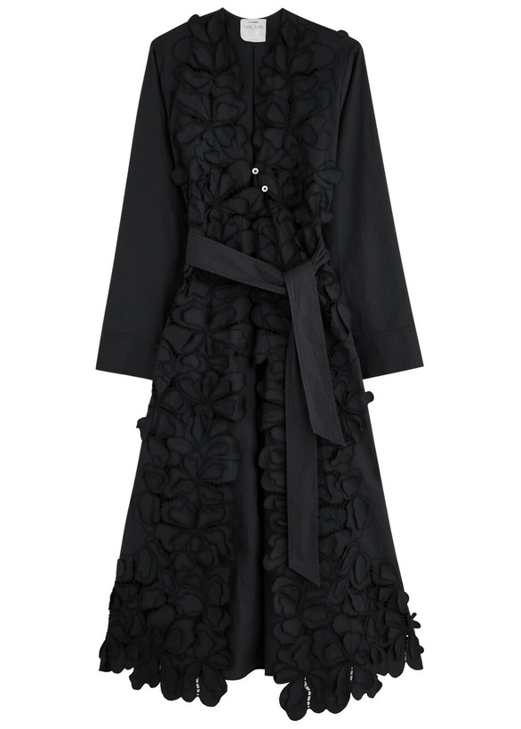 Photo: Forte_forte Broderie-anglaise Cotton-poplin Jacket Black