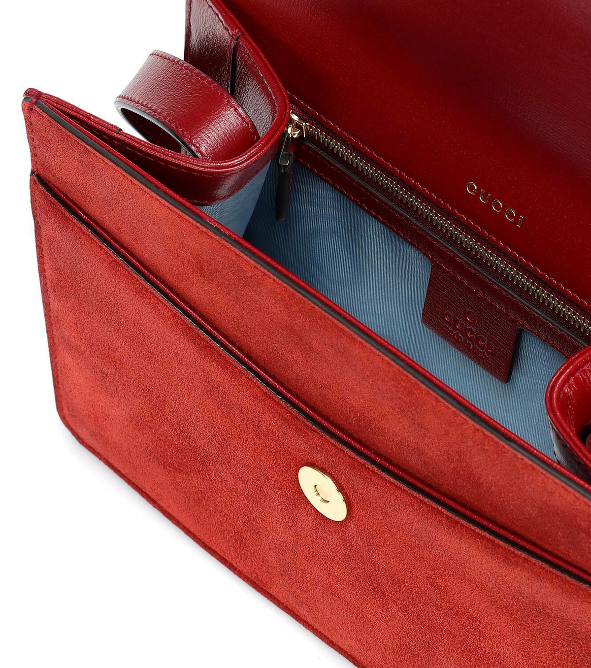 Gucci GG Ring Small suede shoulder bag