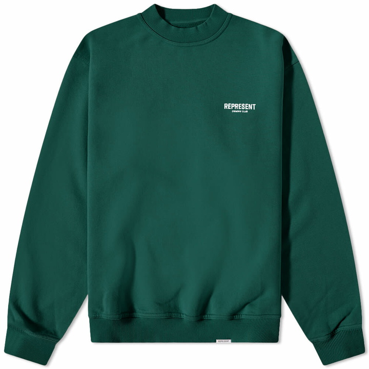 Photo: Represent Men's Owners Club Crew Sweat in Racing Green