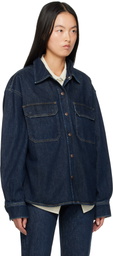 AGOLDE Navy Gwen Slice Denim Shirt
