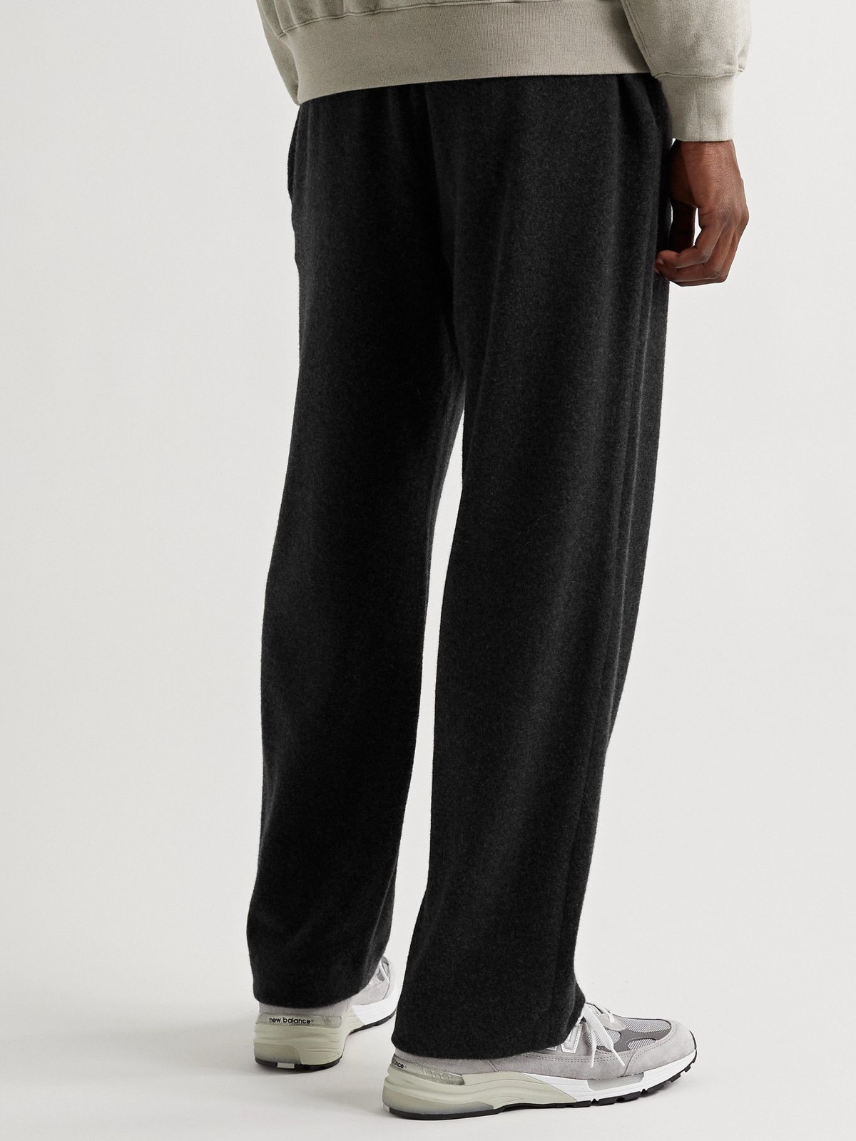 Auralee - Brushed Wool-Blend Jersey Trousers - Gray Auralee
