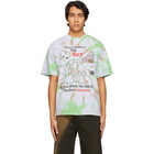 Online Ceramics Green Tie-Dye Barn Connection T-Shirt