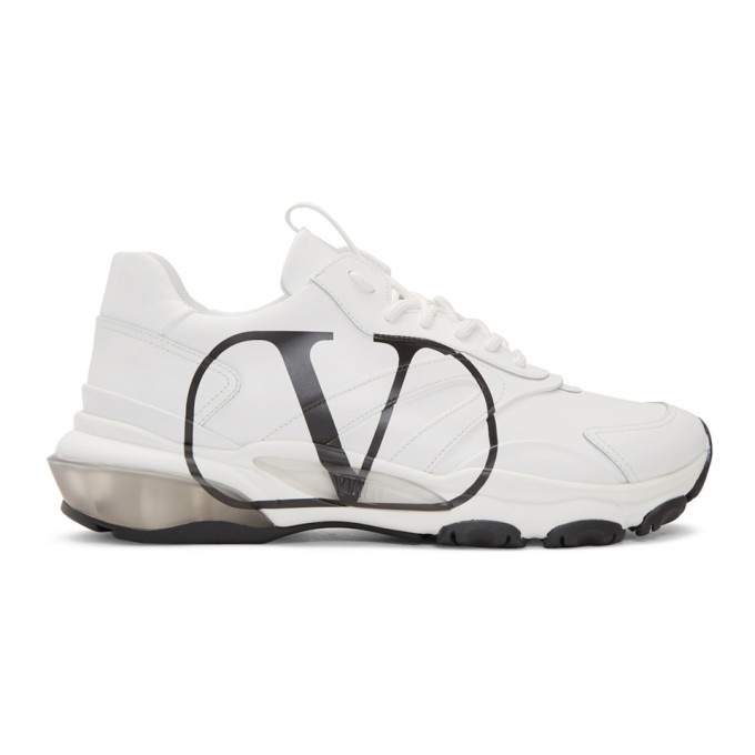 Photo: Valentino White Valentino Garavani Go Logo Low Top Sneakers