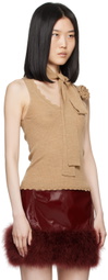 Blumarine Beige Wool Tank Top
