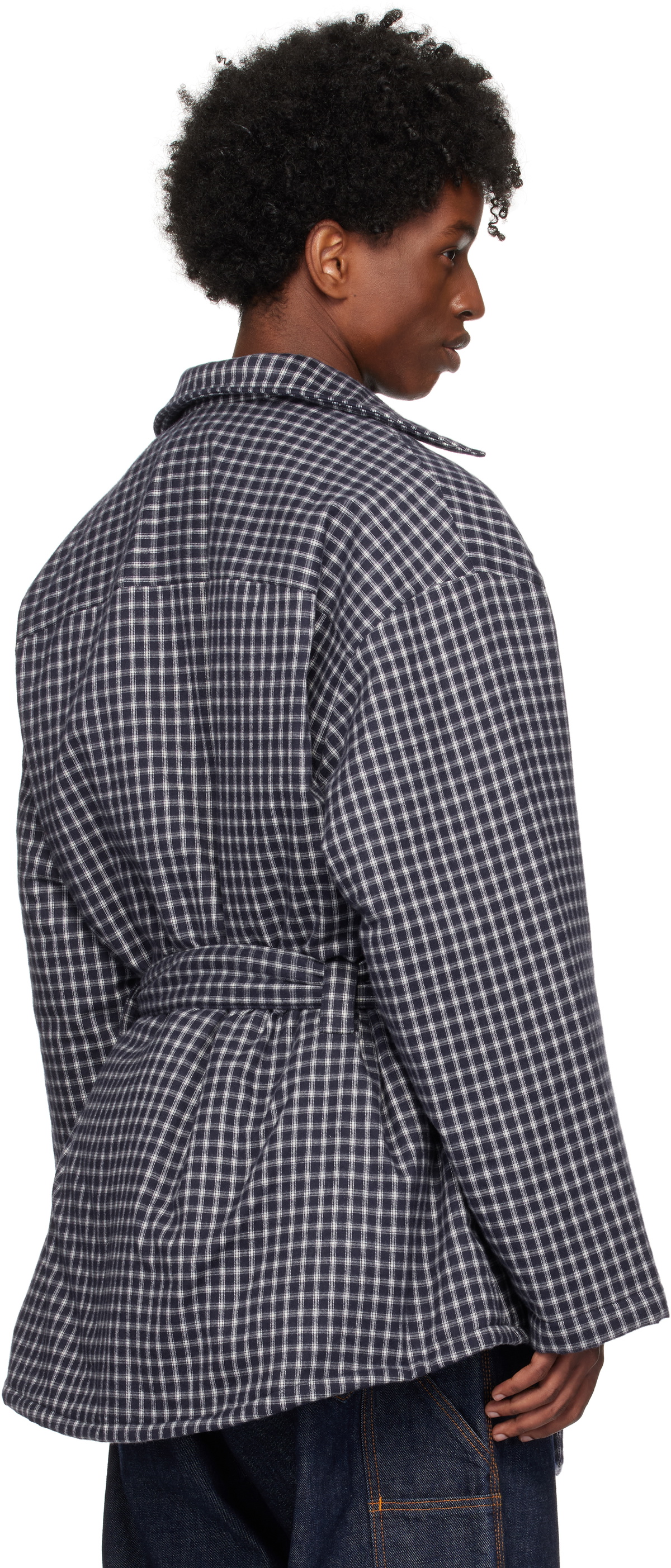 RICE NINE TEN Navy Padded Drawstring Jacket
