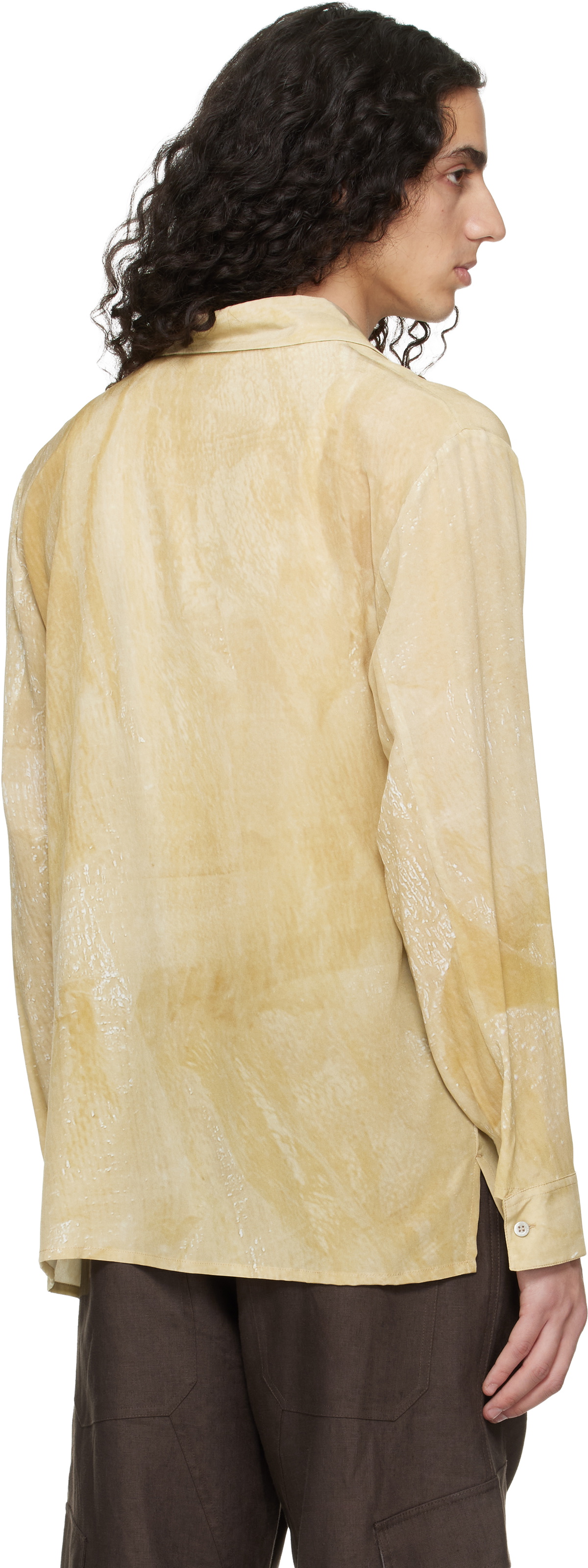 Serapis Beige Tarp Silk Shirt