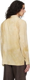 Serapis Beige Tarp Silk Shirt