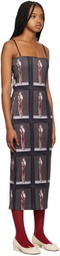 ELLISS Gray 'The Lady in Red' Maxi Dress