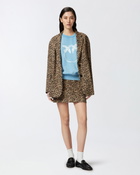 Pinko Cotton Sweatshirt With Logoed Sleeves Air Blue
