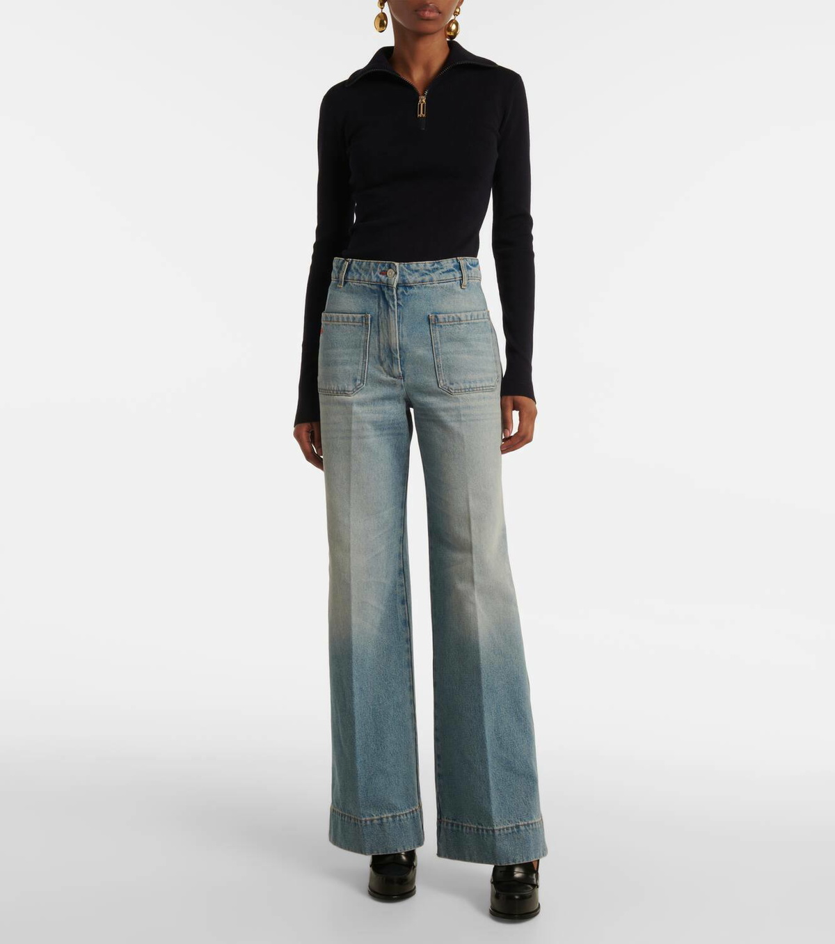 Victoria Beckham Alina mid-rise wide jeans Victoria Beckham