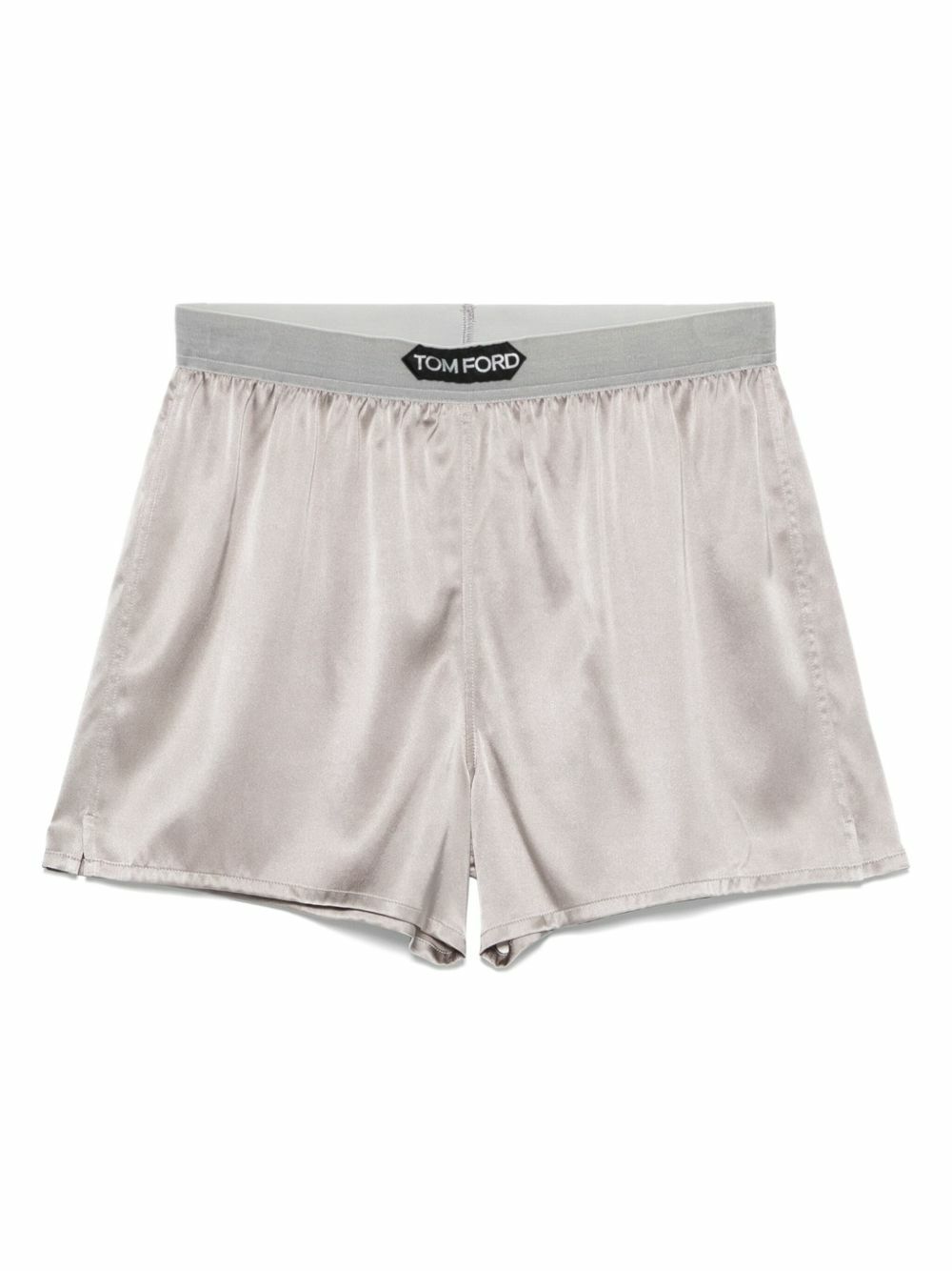 【関税＆送料込み】Tom Ford Elastic Silk Shorts TOM FORD logo-waistband Satin Shorts | Neutrals | FARFETCH