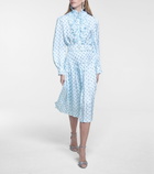 Rodarte - Polka-dot high-rise silk midi skirt