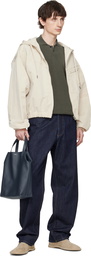 A.P.C. Navy Maiko Medium Shopping Tote