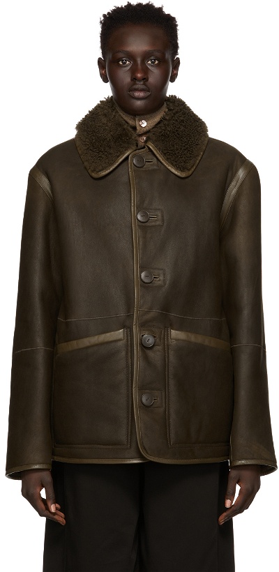 Photo: Lemaire Reversible Brown Leather Jacket