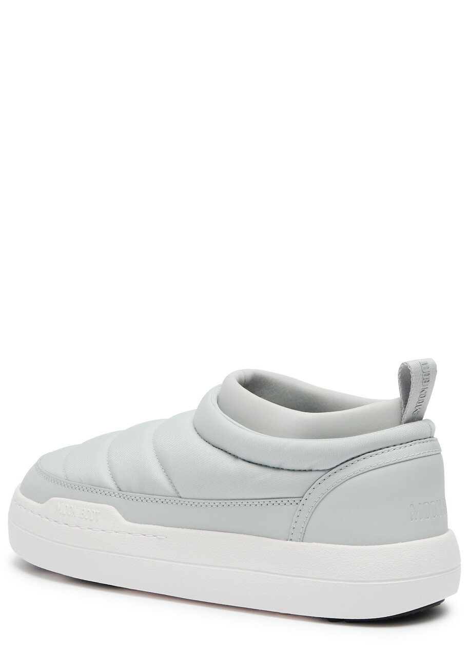 Moon Boot Park Quilted Panelled Nylon Sneakers Grey
