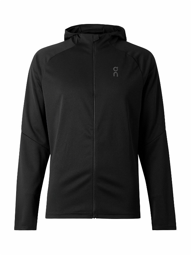 Photo: ON - Climate Recycled-Shell Zip-Up Hoodie - Black