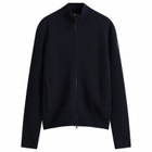 Moncler Men's Wool Cashmere Zip Up in Navy