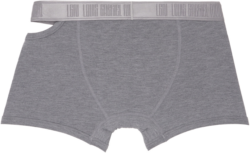 LGN Louis Gabriel Nouchi Gray Asymmetrical Opening Boxers