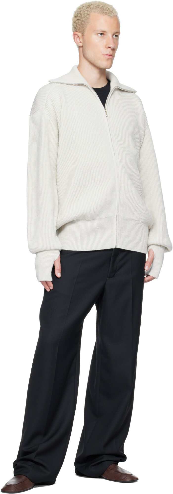 Rier White Utility Cardigan