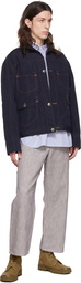 Junya Watanabe Navy Carhartt Edition Ramie Trousers