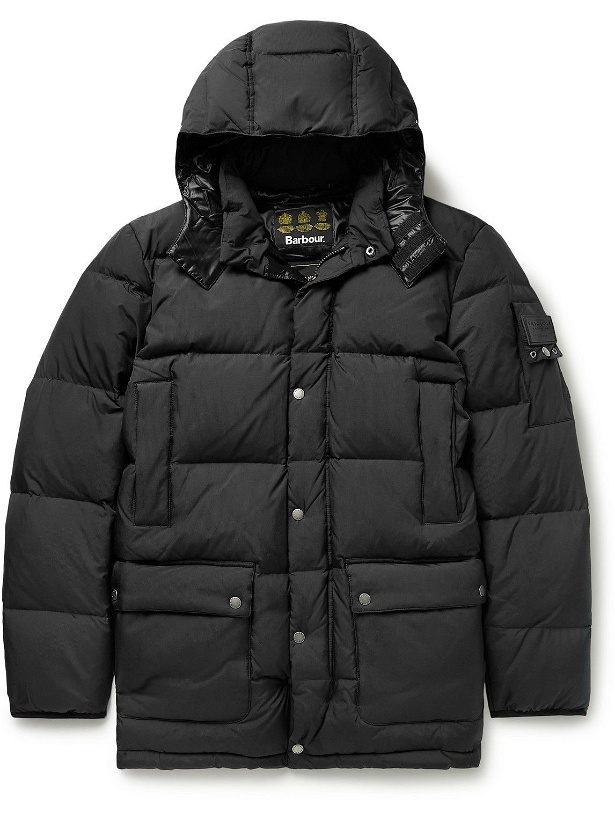 Photo: Barbour Gold Standard - Harlyn Quilted Ripstop Hooded Down Jacket - Black