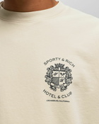 Sporty & Rich Hotel Crewneck Beige - Mens - Sweatshirts
