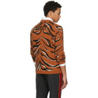 Gucci Orange Guccy Tiger Intarsia Sweater