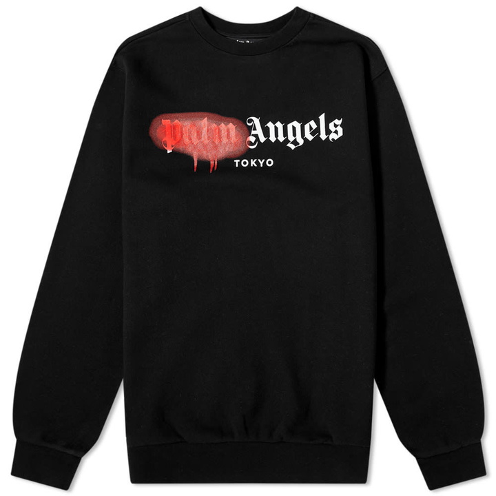 Photo: Palm Angels Tokyo Sprayed Logo Crew Sweat