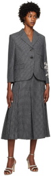 Erdem Gray Embroidered Blazer
