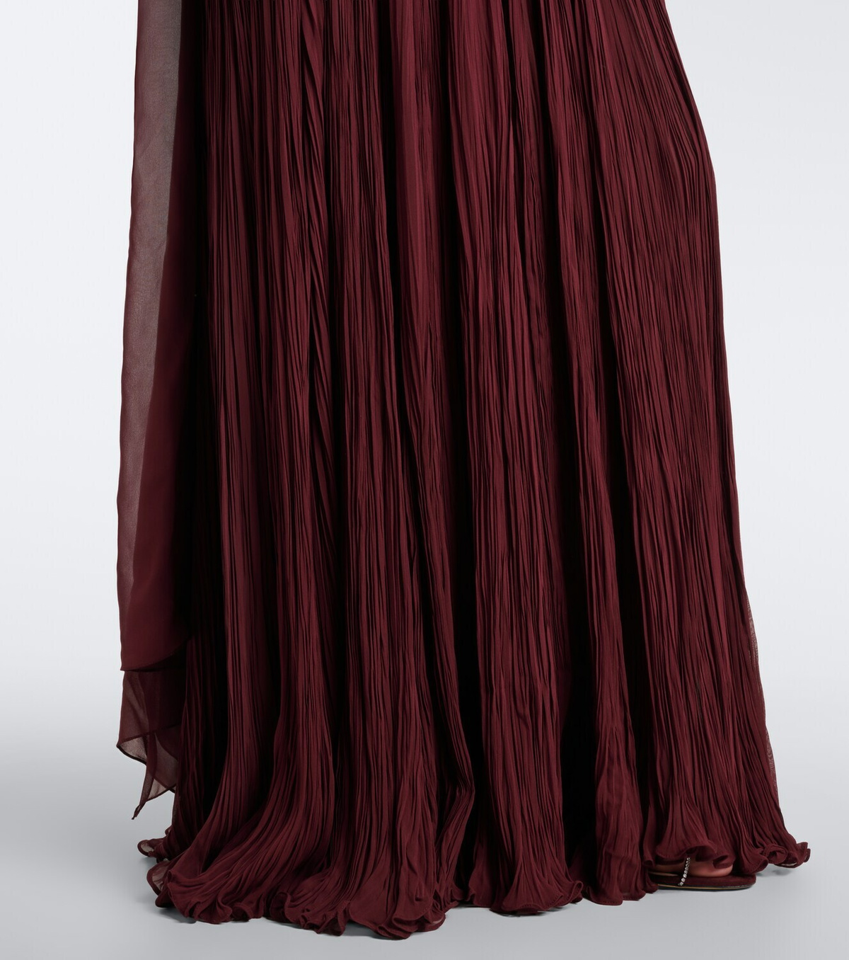 Marmar Halim Scarf-detail pleated corset gown