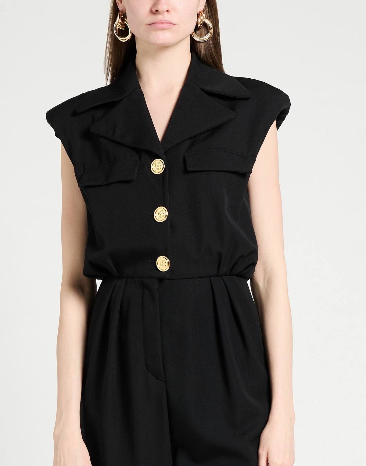 Balmain Womens Jumpsuit in Black