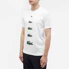 Comme des Garçons SHIRT Men's x Lacoste Multi Croc T-Shirt in White