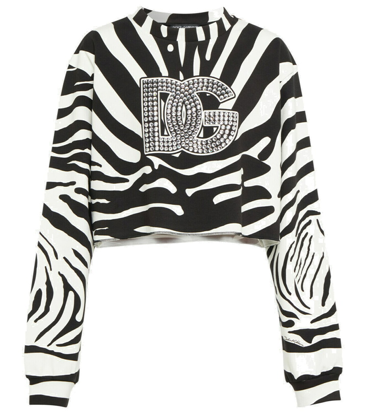 Photo: Dolce&Gabbana - Zebra-print cotton-blend sweater