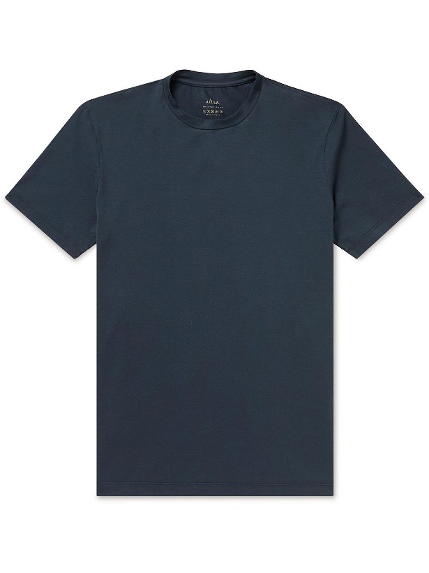 Photo: Altea - Lewis Stretch-Cotton Jersey T-Shirt - Blue