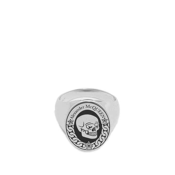 Photo: Alexander McQueen Skull Logo Signet Ring