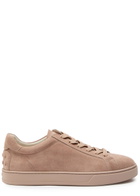 Tods Panelled Suede Sneakers Light Pink