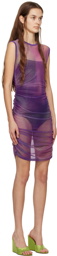 DRAE Purple Glitch Print Minidress