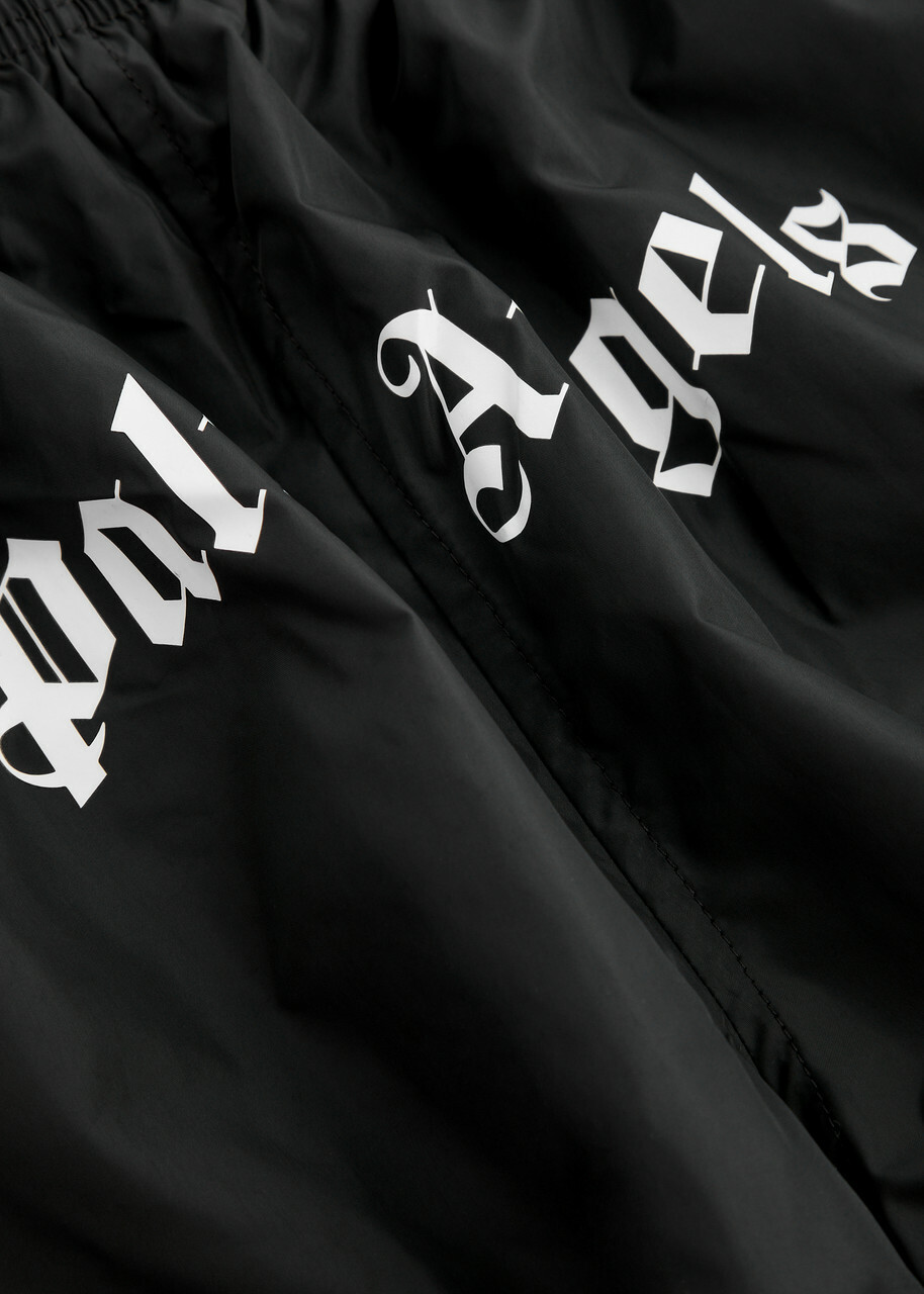 Palm Angels Logo-print Shell Swim Shorts Black