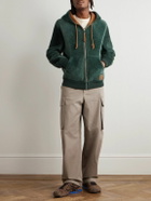 LOEWE - Logo-Appliquéd Shearling Hooded Bomber Jacket - Green