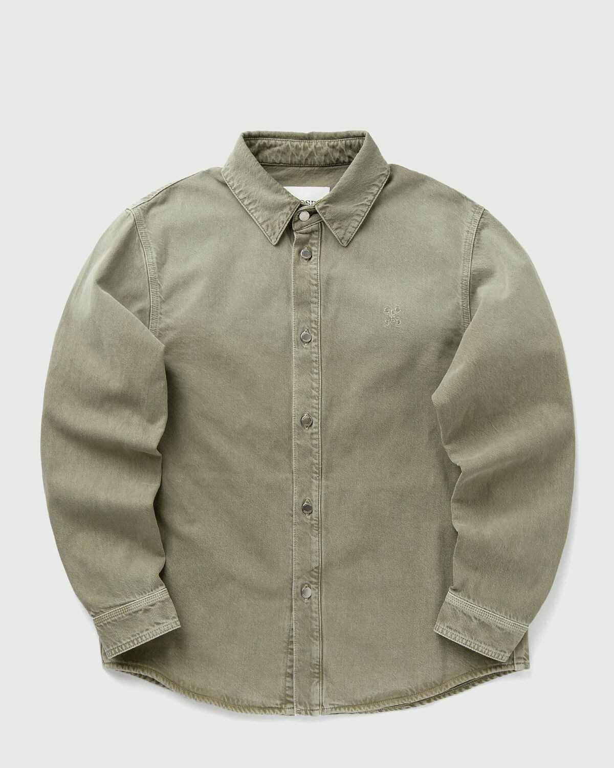 CLOSED ARCHIVE BASIC SHIRT Green Mens Longsleefe