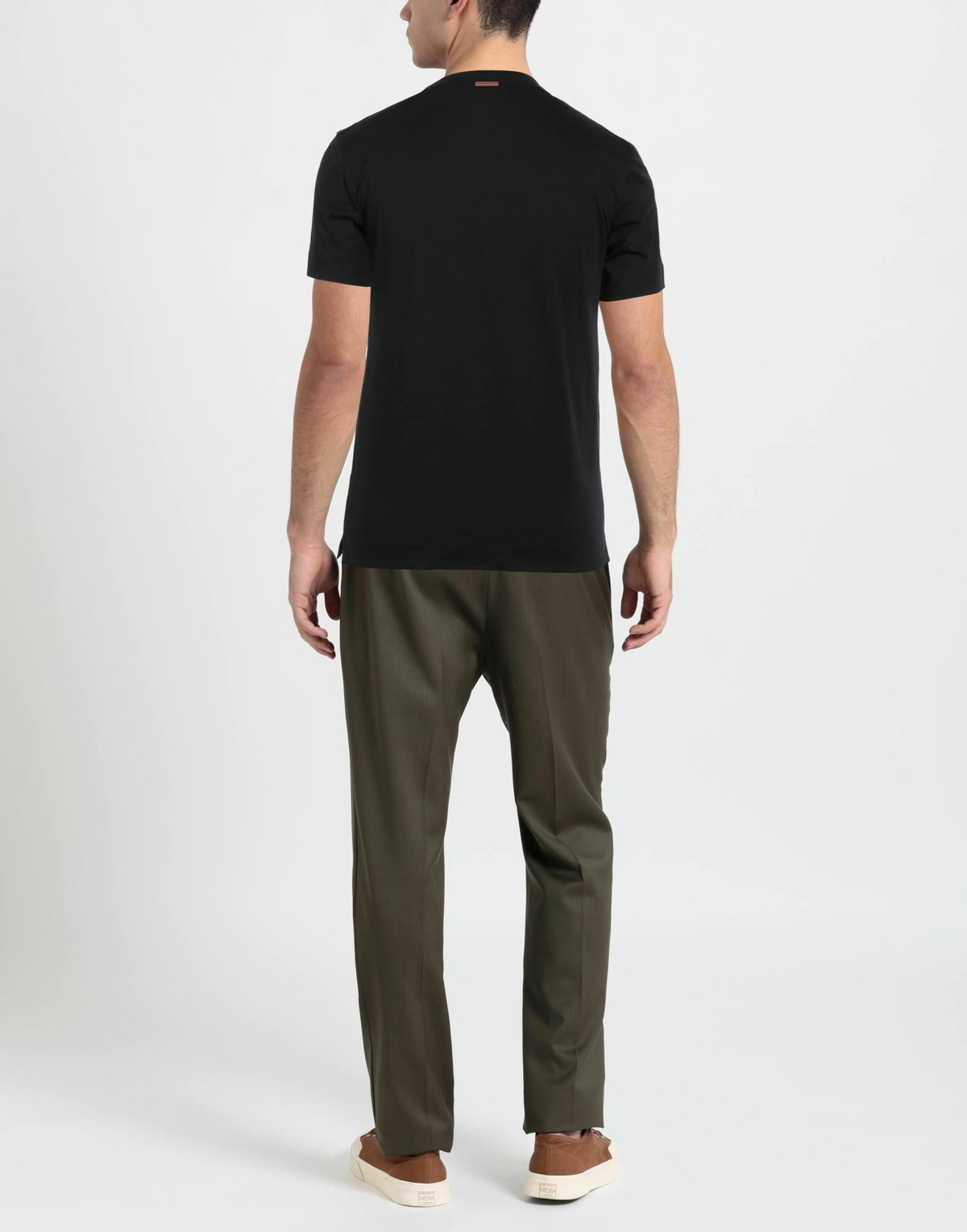 Zegna Mens T-shirt in Black